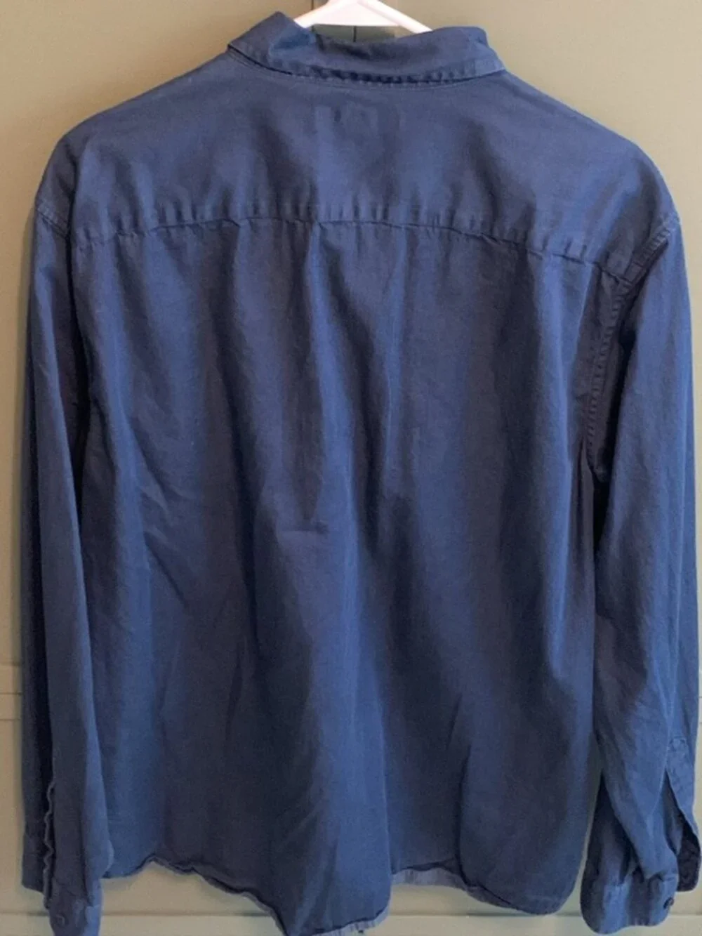 Banana Republic Men's XL Slim Fit Navy Blue Button Down Shirt Long Sleeve